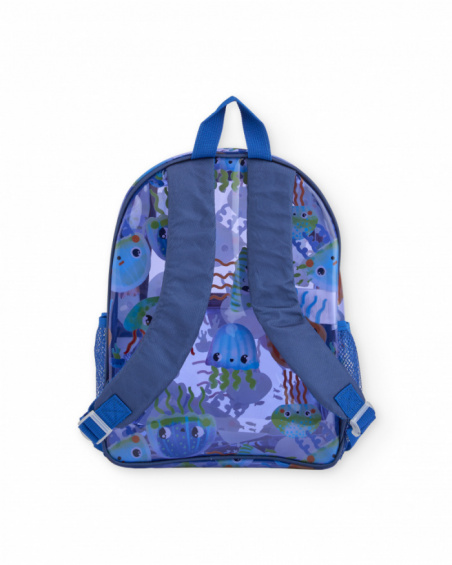 Boys’ woven backpack with zip fastening