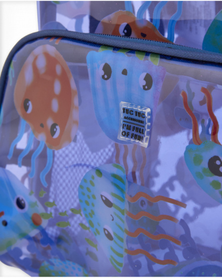 Boys’ woven backpack with zip fastening