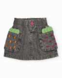 Girls’ woven denim skirt with pockets