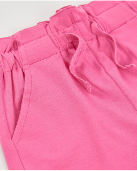 Girls’ knitted shorts with watermelon embroidery