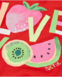 Girls’ knitted T-shirt with asymmetrical hem