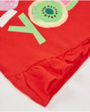 Girls’ knitted T-shirt with asymmetrical hem