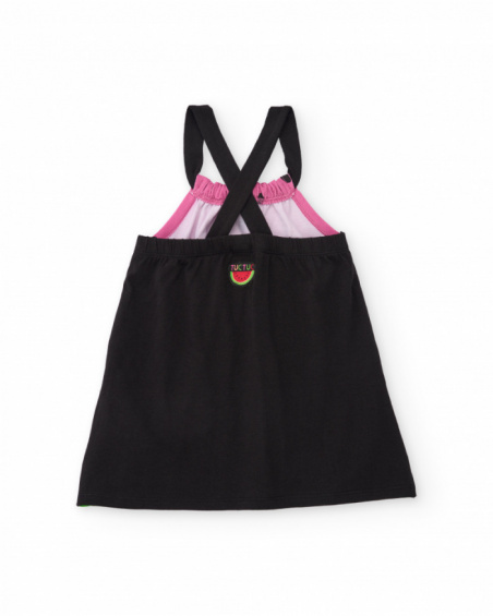 Girls’ knitted dress with cross-back straps