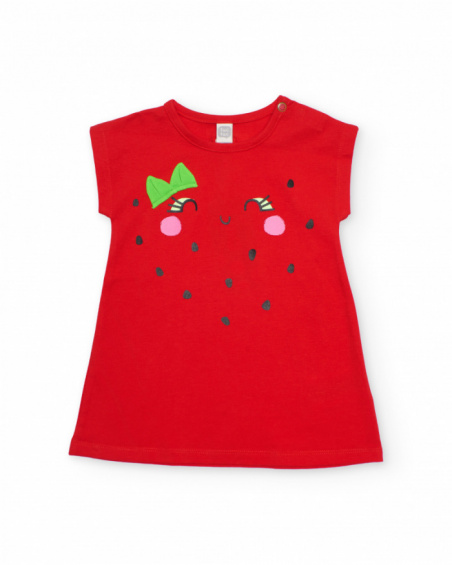 Girls’ knitted dress with embroidered details