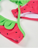 Girls’ knitted bikini with raised little leaves