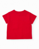 Boys’ knitted T-shirt with comic style