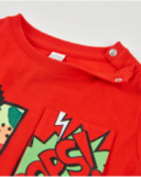 Boys’ knitted T-shirt with comic style