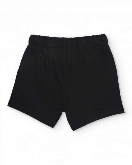 Boys’ knitted bermuda shorts with contrasting drawstring