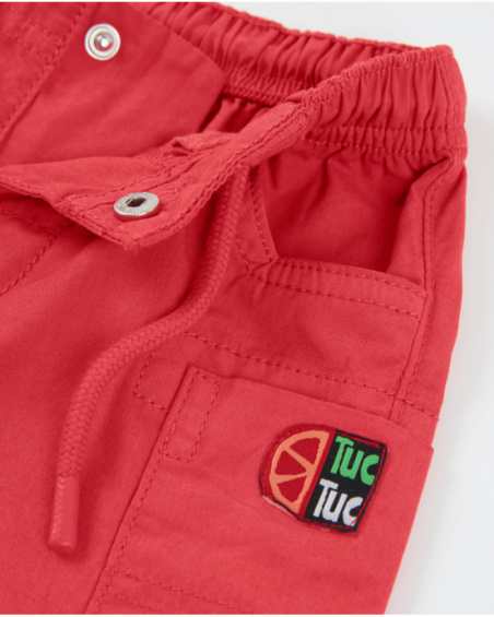 Boys’ woven bermuda shorts with cargo pockets