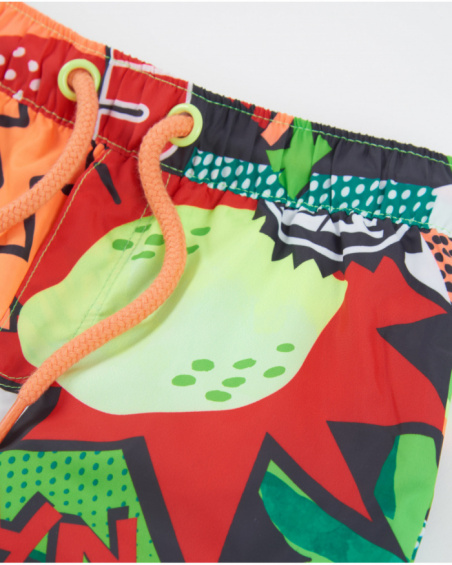 Boys’ woven quick-drying swim shorts