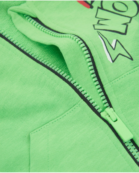 Boys’ knitted sweatshirt with kangaroo pocket