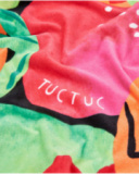 Girls’ knitted towel with fruit print