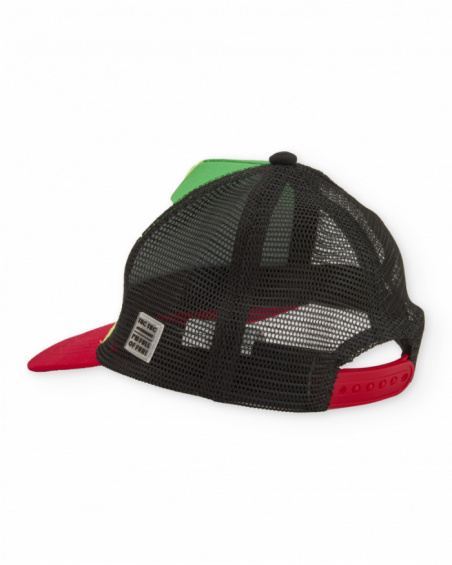 Boys’ woven cap with visor