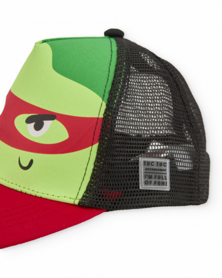 Boys’ woven cap with visor