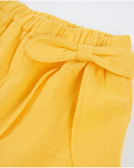 Girls’ woven skort with wrap design