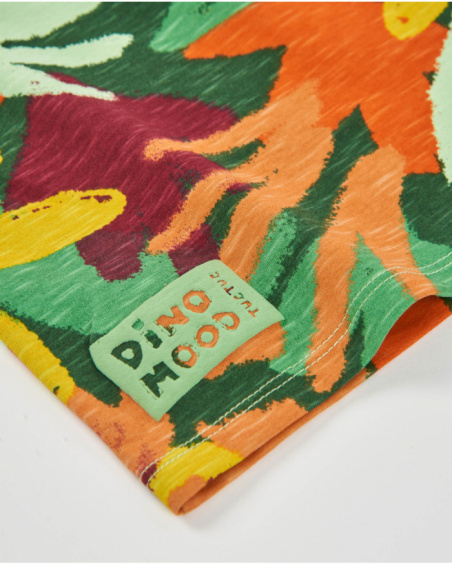 Boys’ knitted T-shirt with all-over print