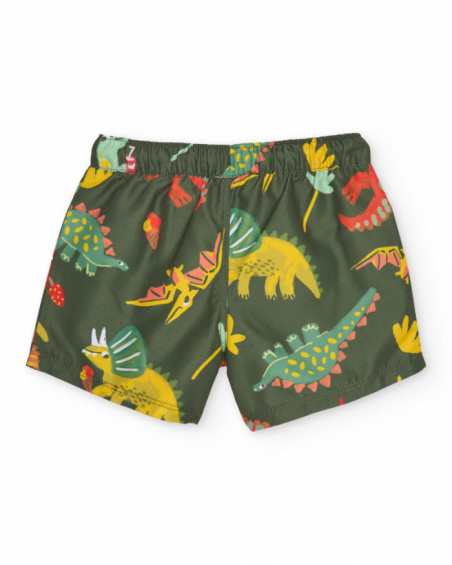Boys’ swim shorts in woven fabric with quick-dry