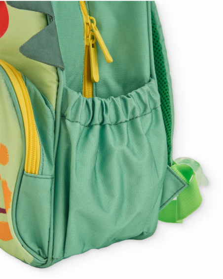 Boys’ woven backpack with dinosaur design