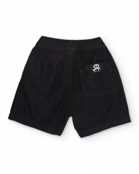 Boys’ woven bermuda shorts with palm tree graphic