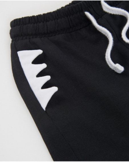 Boys’ knit bermuda shorts with side panels