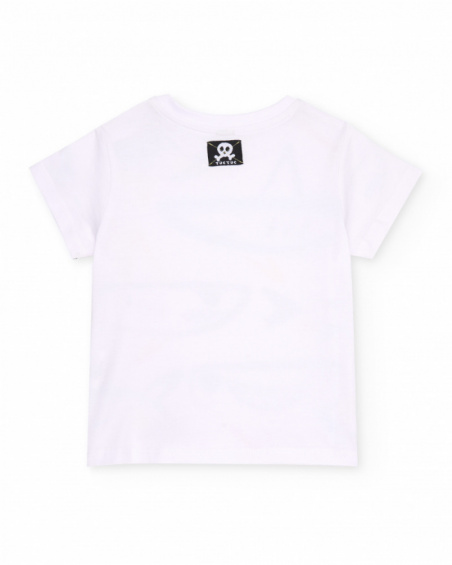 Boys’ knit T-shirt with shark graphics