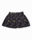 Girls’ woven skirt with floral embroidery