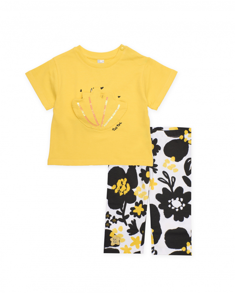 Girls’ knit set with sequin details