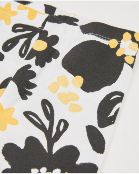 Girls’ knit leggings with all-over print