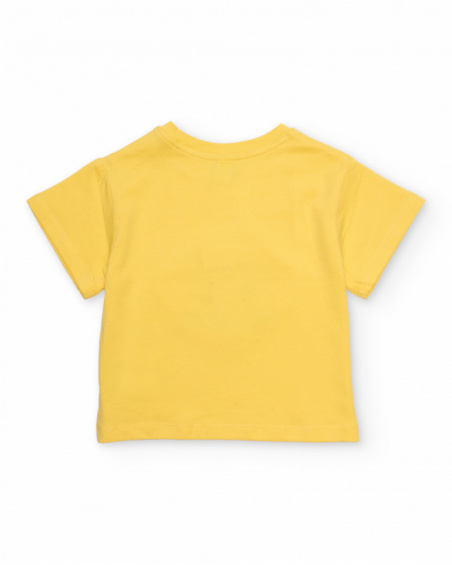 Girls’ knit T-shirt with raised detail and sequins