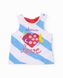 Girls’ knit T-shirt with a heart-shaped fish