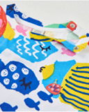 Girls’ knit T-shirt with front knot