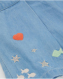 Girls’ woven skort in lightweight denim