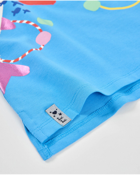 Girls’ knit T-shirt with large front print