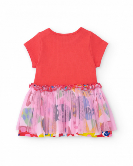 Girls’ knit dress with sequin heart