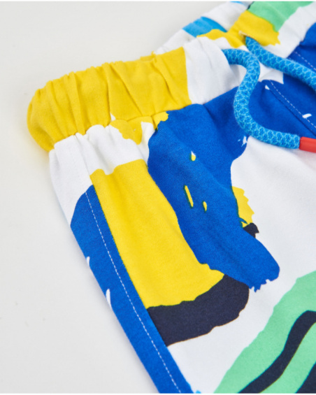 Boys’ knit bermuda shorts with elastic waistband