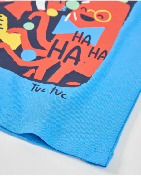 Boys’ knit T-shirt with clownfish graphic