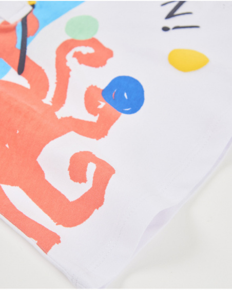 Boys’ knit T-shirt with a striped design