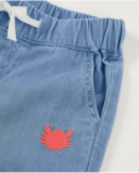 Boys’ woven bermuda shorts in lightweight denim