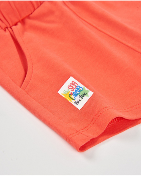 Boys’ knit bermuda shorts with adjustable drawstring