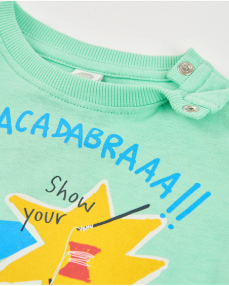 Boys’ knit T-shirt with dynamic print