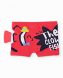 Boys’ knit swim shorts with side flap