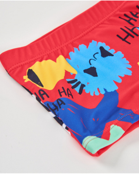 Boys’ knit swim shorts with side flap