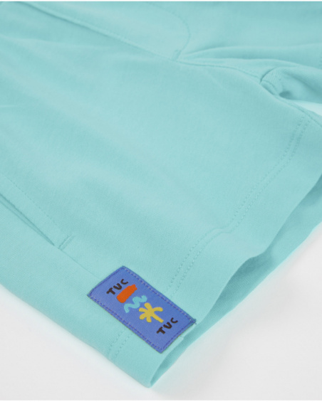 Boys knit bermuda shorts with an elastic waistband