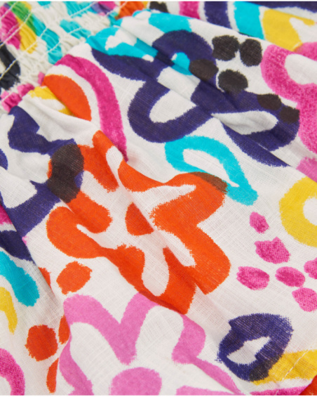 Girls’ woven skirt with all-over floral print