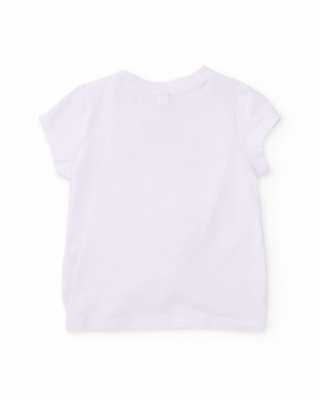 Girls’ knitted T-shirt with decorative knot