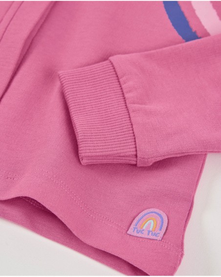 Girls’ knitted sweatshirt with cropped design