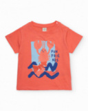 Boys’ knitted T-shirt with front graphic