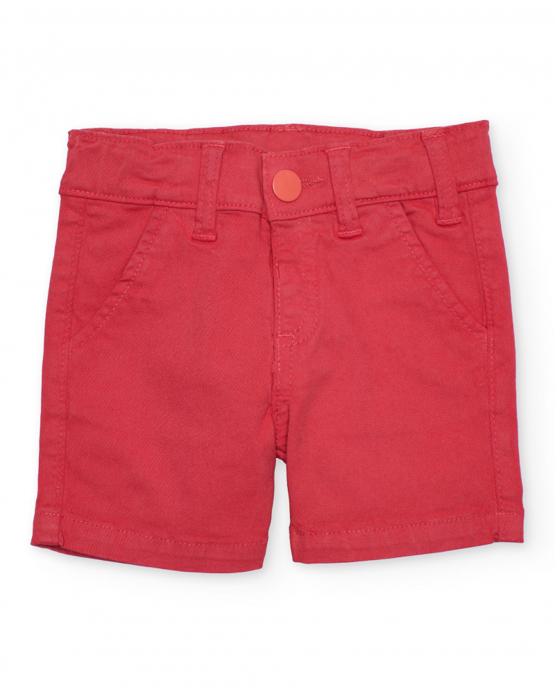 Boys’ woven bermuda shorts with press-stud fastening