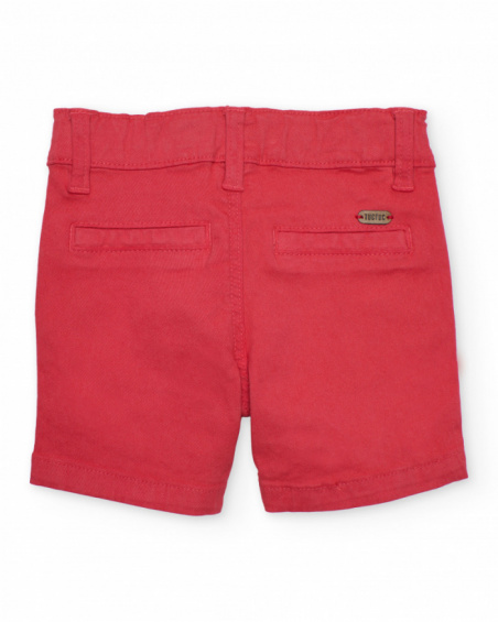 Boys’ woven bermuda shorts with press-stud fastening