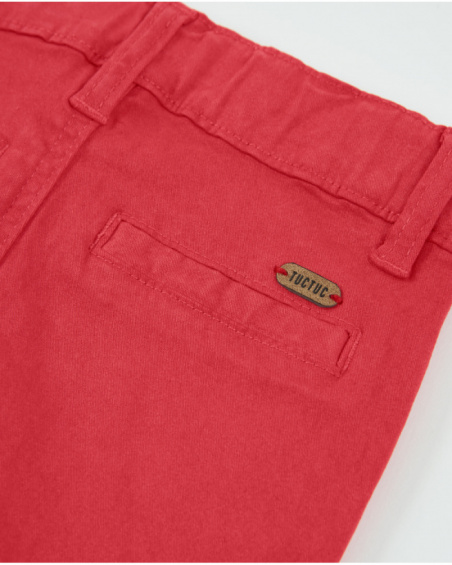 Boys’ woven bermuda shorts with press-stud fastening